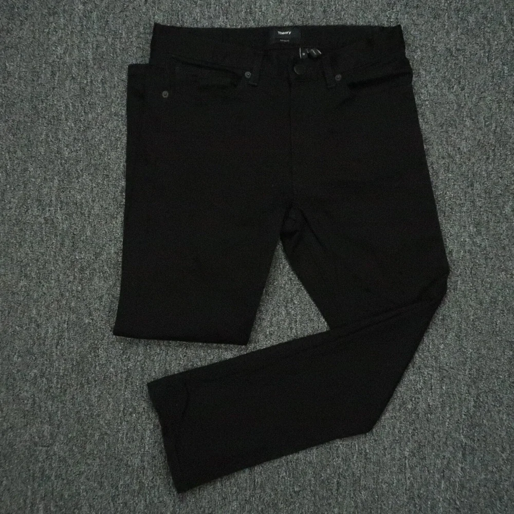 Theory Jeans Mens 30x26 Black Raffi Slim‎ Fit Five Pocket Straight